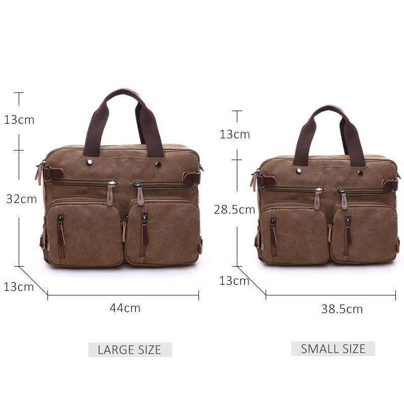 Designer Luxury Vintage Canvas Men Briefcase Large Capacity Business Handbag Men's Casual Travel Duffel Bags Laptop Backpack Tote Bag