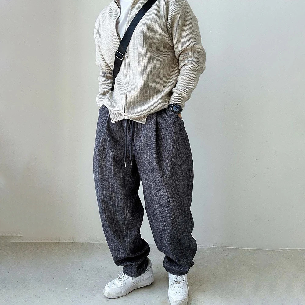 Mens Pants Casual Acrylic Pants Autumn Streetwear Fashion Personality Versatile Trend Comfort Wide-Leg Pants MenS Clothing 250715