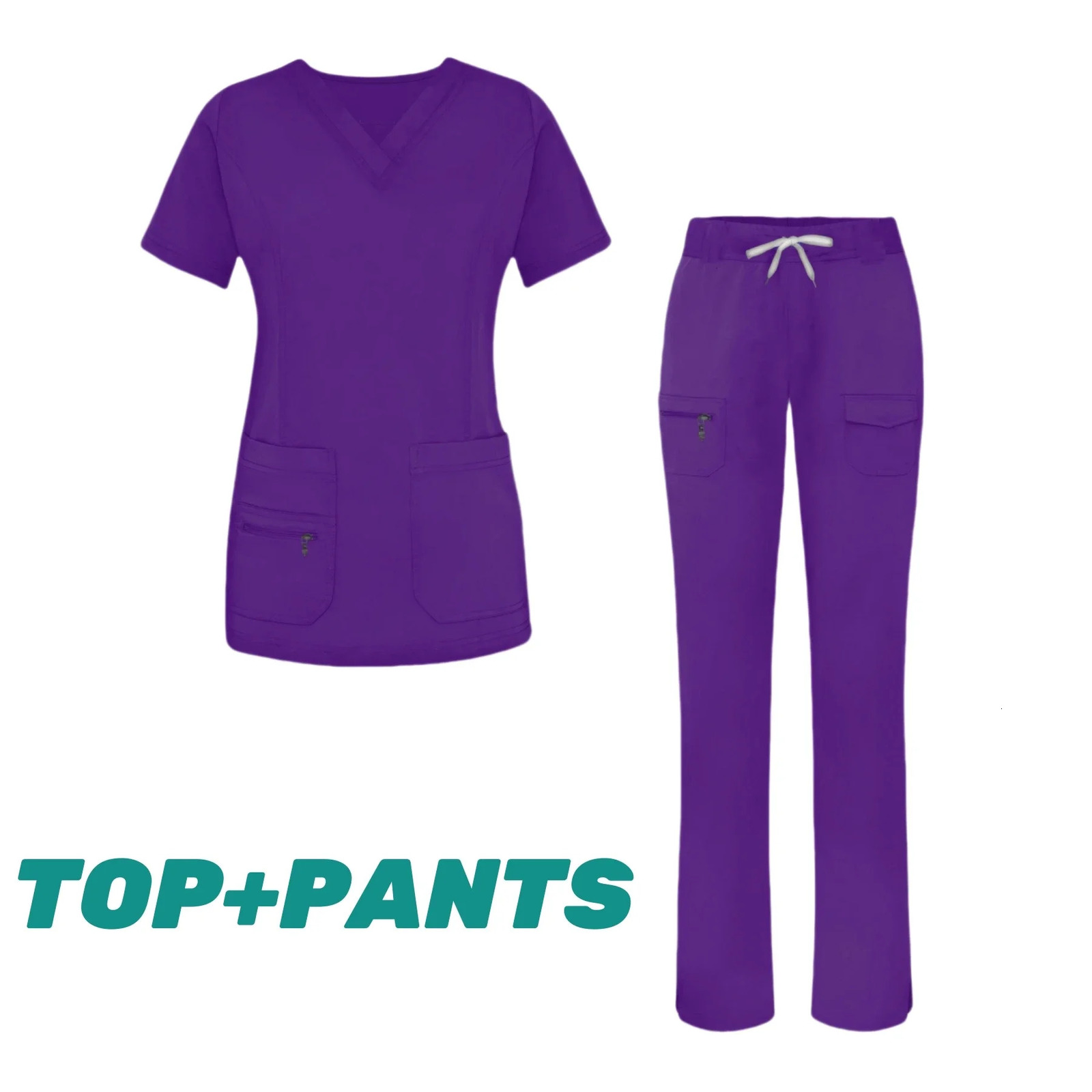 Factory Supplier Nursing Scrub Set Anti Wrinkle Washable Soft Uniform Nurse Scrubs for Uniforms Women 250715