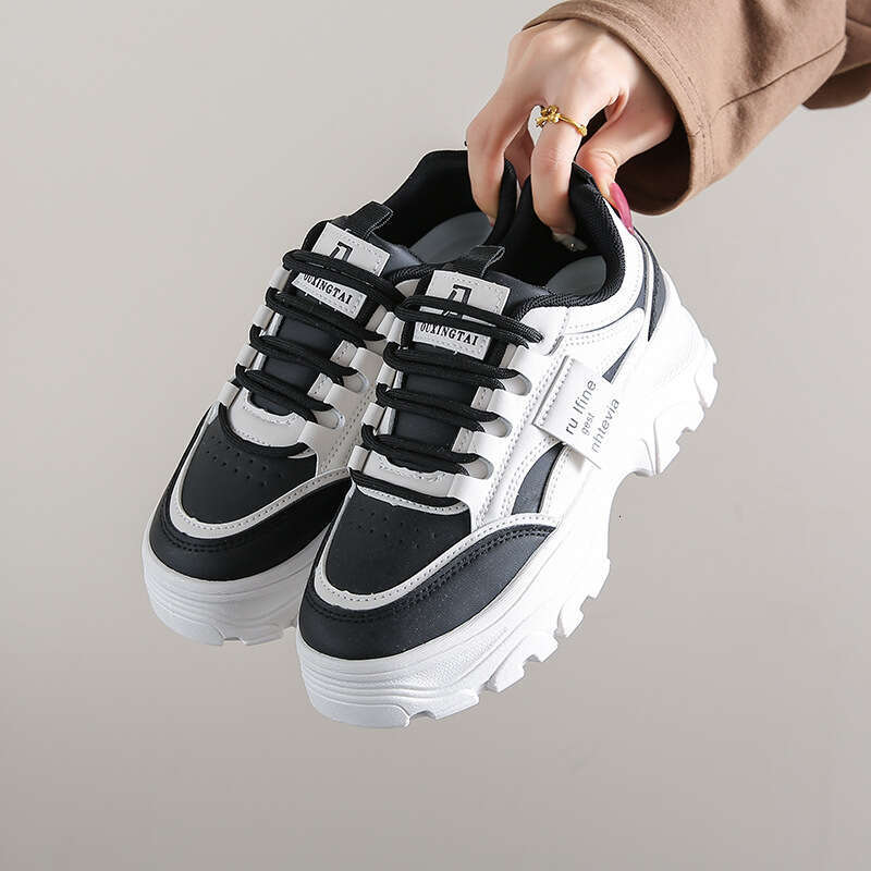 INS Korean Version New Dad Shoes for Women 2024 Autumn Versatile Student Sports Running Casual Thick Sole Free shipping Height Increasing XT150