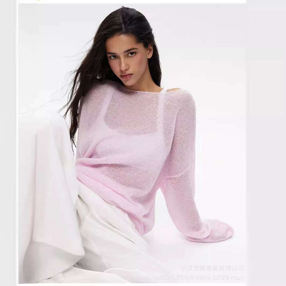 Spring/Summer New Hollow Out Sweater For Women, Ins Style, Soft Loose Knit Long Sleeve Cover-Up B5