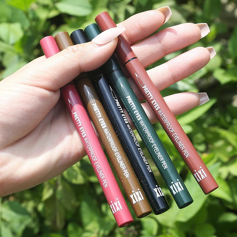 Professional Fast Dry Smooth Waterproof Eyeliner Pencils Eyes Brown Black Color Pigments Liquid Eye Liner Pen Make Up Tools 250717