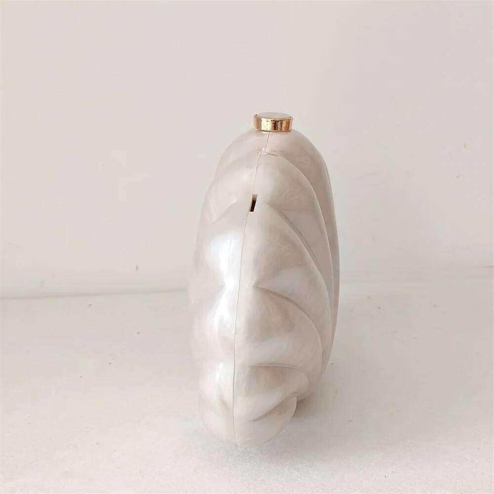 Female Shell Acrylic Box Clutches Lady Gift Evening Party Prom Stones Handbags Women Wedding Bridal Clutch Purse Bag