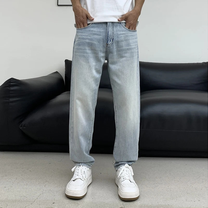 BGC9093 Lysol ice silk jeans mens highend tapered trousers summer thin section 250703