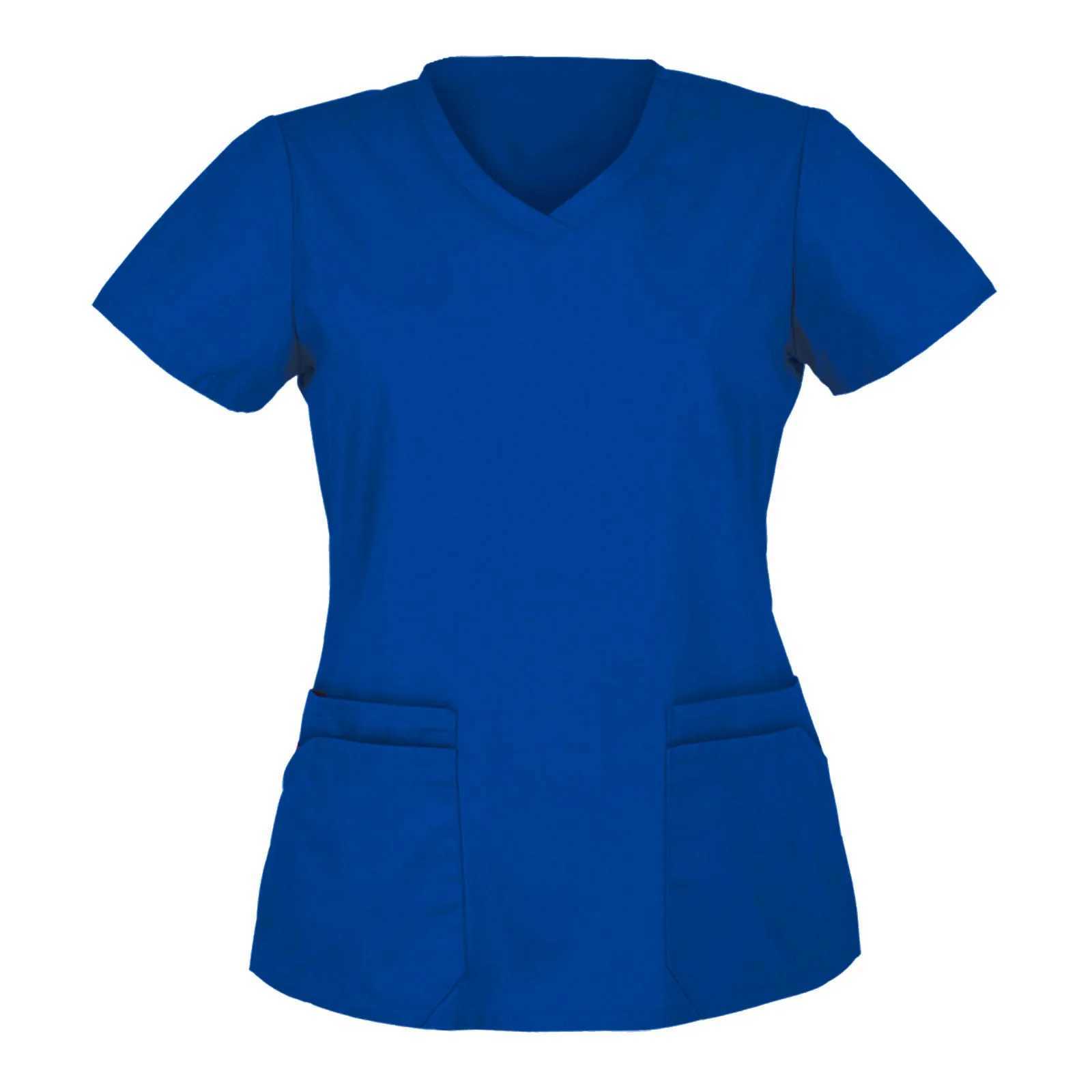 Hospital Scrubs Tops Doctors Uniform For Unisex Medical Supplies Dental Clinic Nurse Scrubs T-Shirt Women Medical Clinic Blouse Z250718