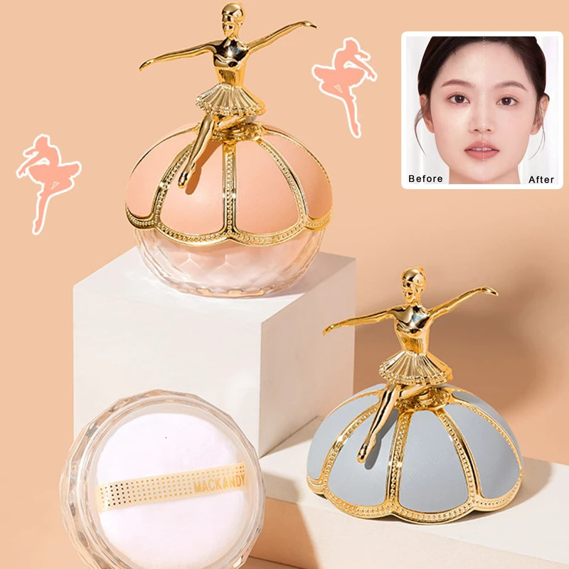 Air Ballerina Powder Cosmetics Oil Control Waterproof Compact Powder High Coverage Makeup Base Translucent Powder Large Capacity 250716