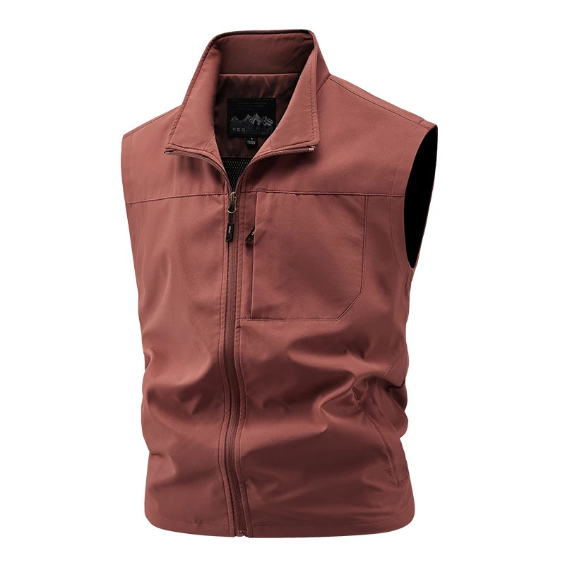 Men Outdoor Cargo Breathable Sleeveless Vest Mens Tactic Casual Fish Vests Coats Man Pockets Sport Loose Cardigan Vest Waistcoat 250717