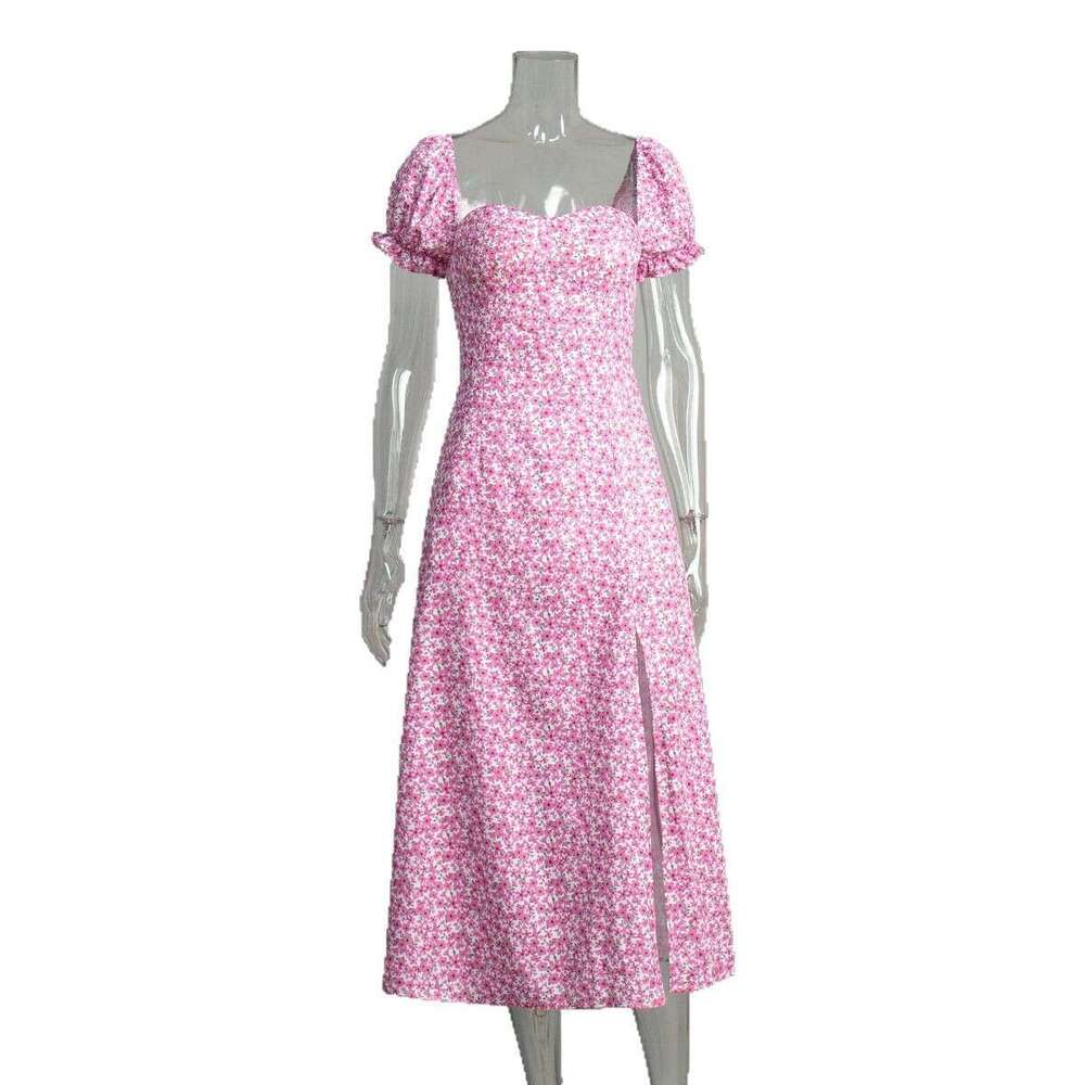 Off-Shoulder Floral Summer New Sexy Split Slim Fit Elegant Long Dress B5