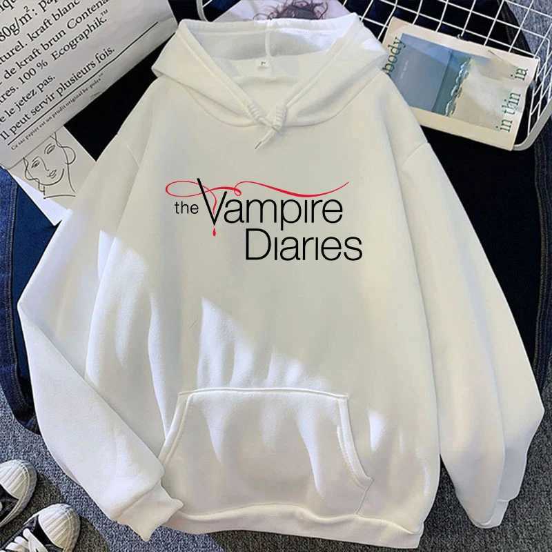 New The Vampire Diaries Print Hoodie Women Men Casual Tops Autumn And Winter Sweatshirts Long Sleeve Harajuku Pullover XJ250717