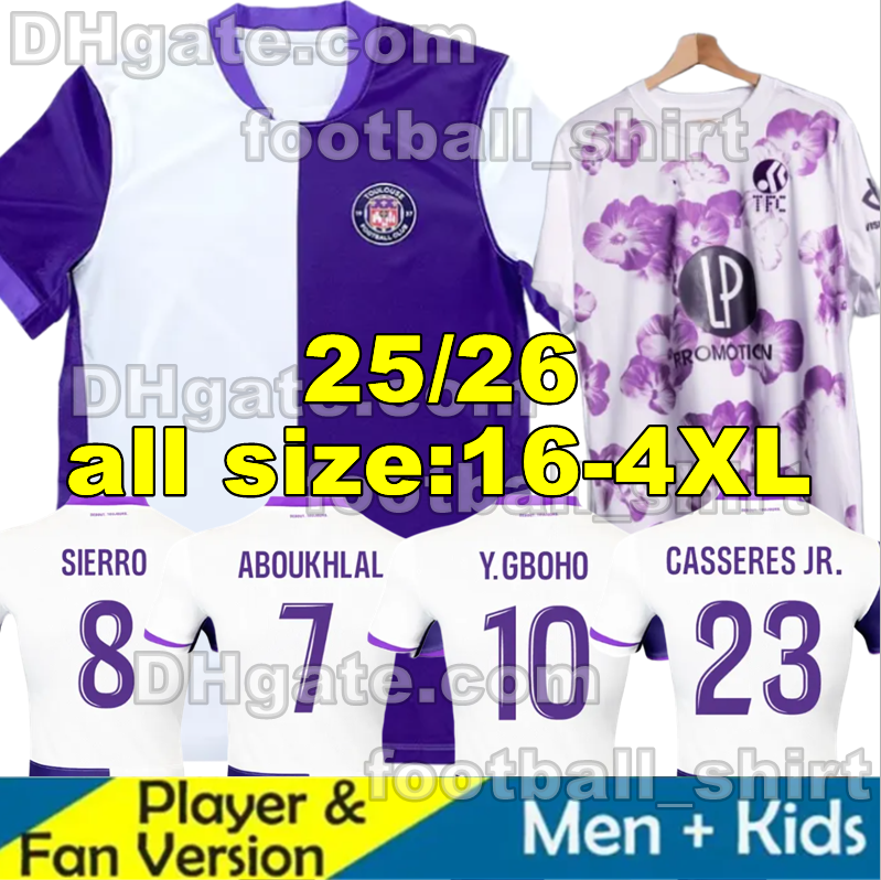 4XL 25 26 Toulouse NICOLAISEN soccer jerseys DONNUM DALLINGA SUAZO Home Away 3rd maillot de foot 2025 2026 Men kit football shirt uniform CISSOKO ONAIWU CHAIBI ABOUK