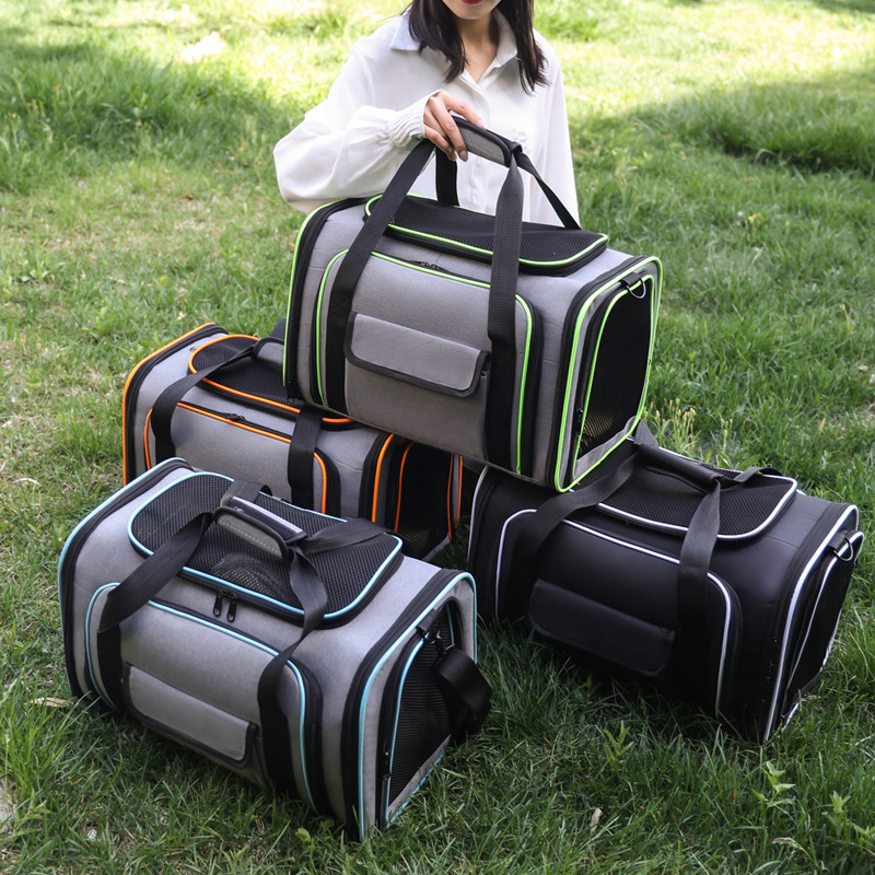 Beni Pet Breathable Double Shoulder Cat & Dog Travel Bags with Side Opening - Portable Pet Carrier