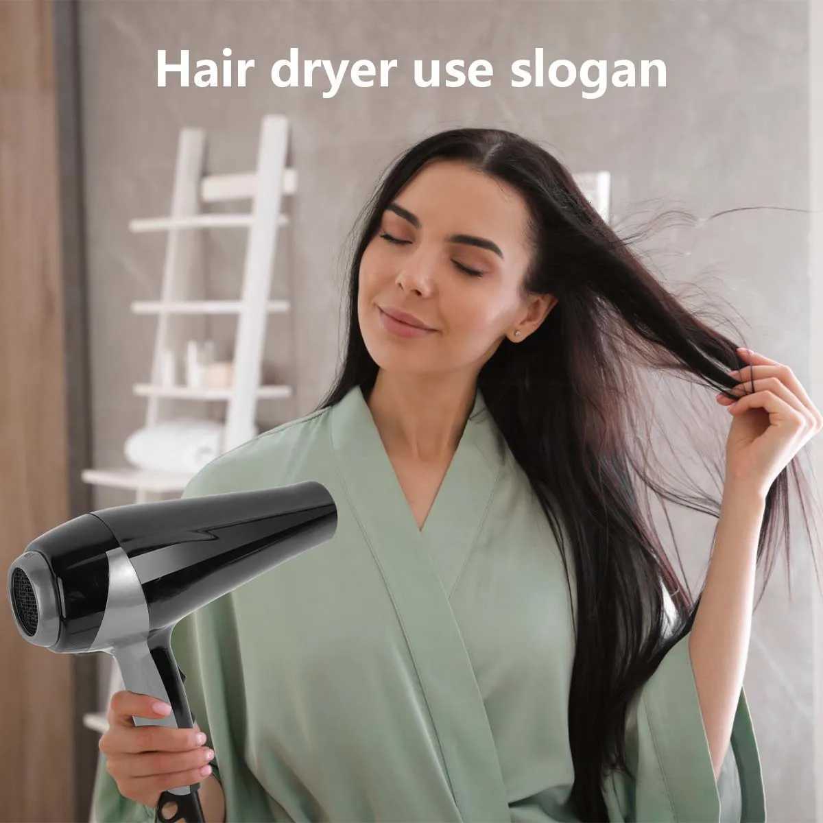 12pcs-in-1 hair dryer set with hair clip comb nozzle and hood accessories.Cold and hot air do not harm the hair dryer negative. W250718