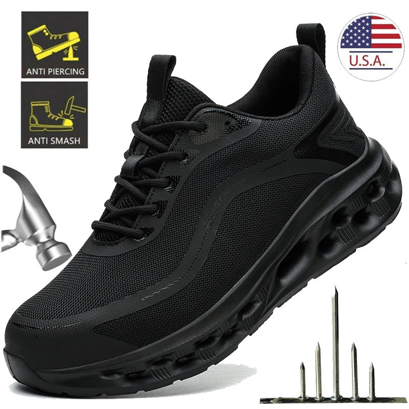Mens Safety Shoes AntiImpact AntiPiercing Lightweight Work Boots Breathable Sporty n for Outdoor Shoes 250717