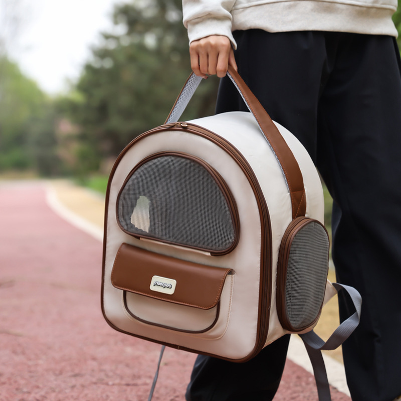 Beni Pet Breathable Double Shoulder Cat Bag with Side Opening - Large Space Pet Carrier for Traveling