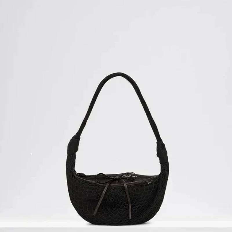 Women's Summer Lucky Croissant Filter 2025 New Brand Fashion Handbag Woven Mesh Shoulder Messenger Bag