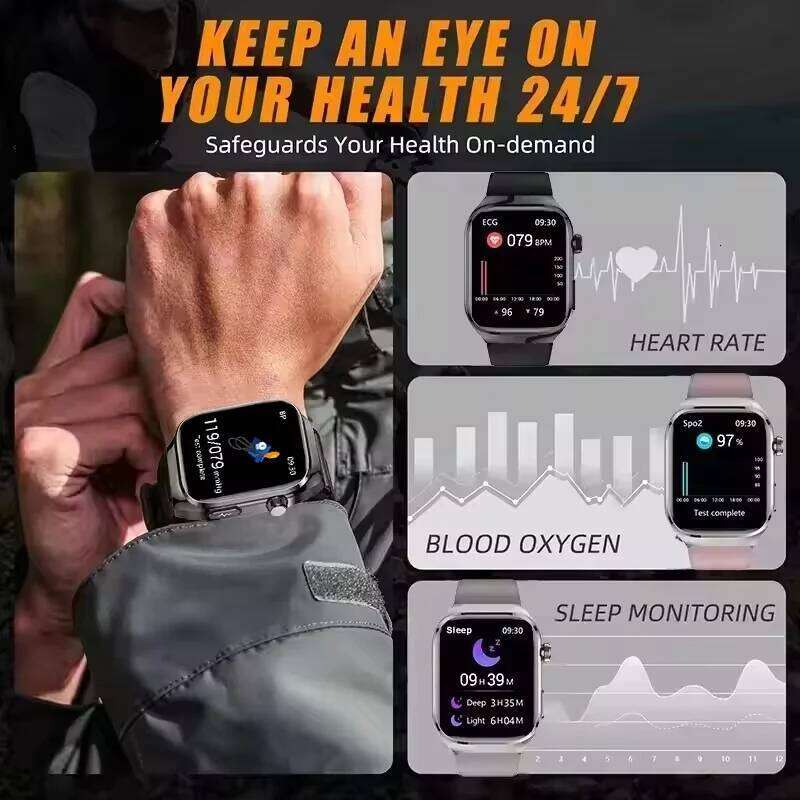 2025New Micro Physical Examination Smart Watch For Men Uric Acid Body Fat Five Organ Health Watches Bluetooth Call SmartBracelet free shipping