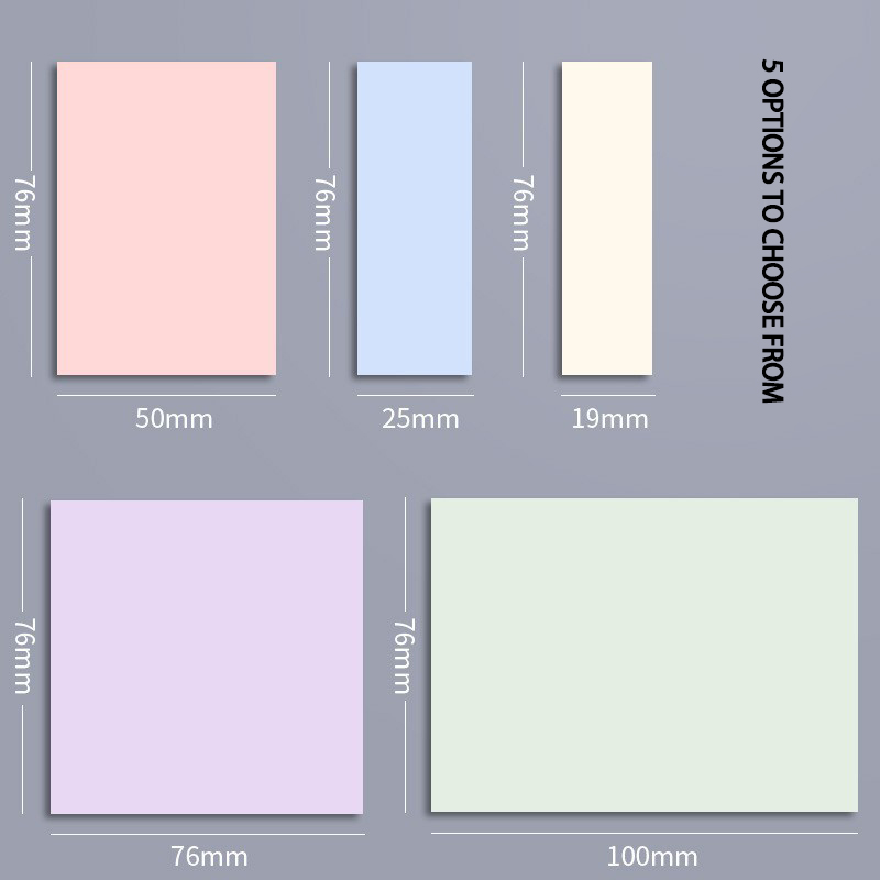 Moran Style Convenient Sticky Notes - Long Strips with Adhesive Tabs, Ideal for Workspaces and Students' Stationery Supplies