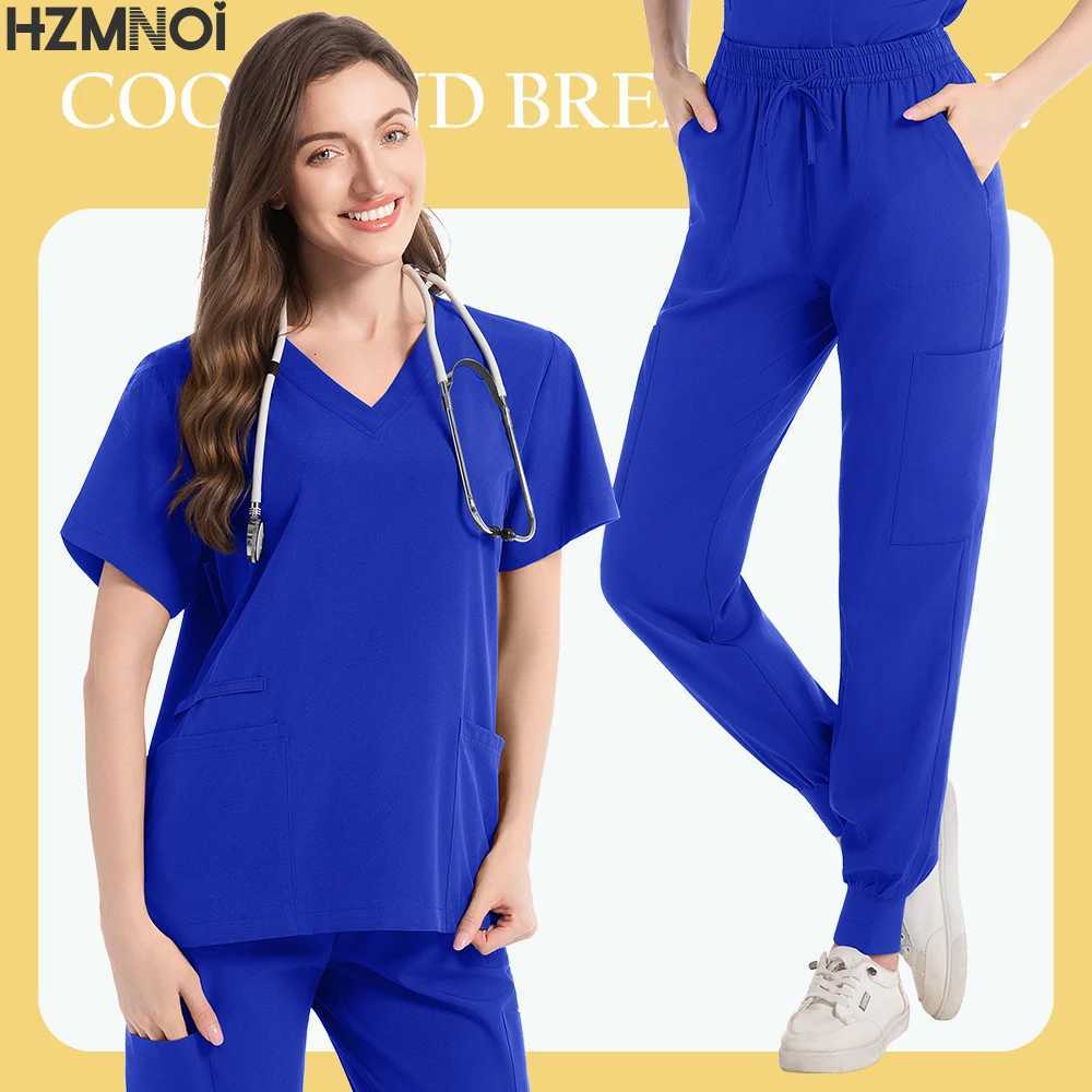 Wholesale Price Surgical Pajama Woman Hospital Uniforms for Doctor Nurse Dental Clinic Scrubs Sets Workwear Top Drawstring Pants Z250718