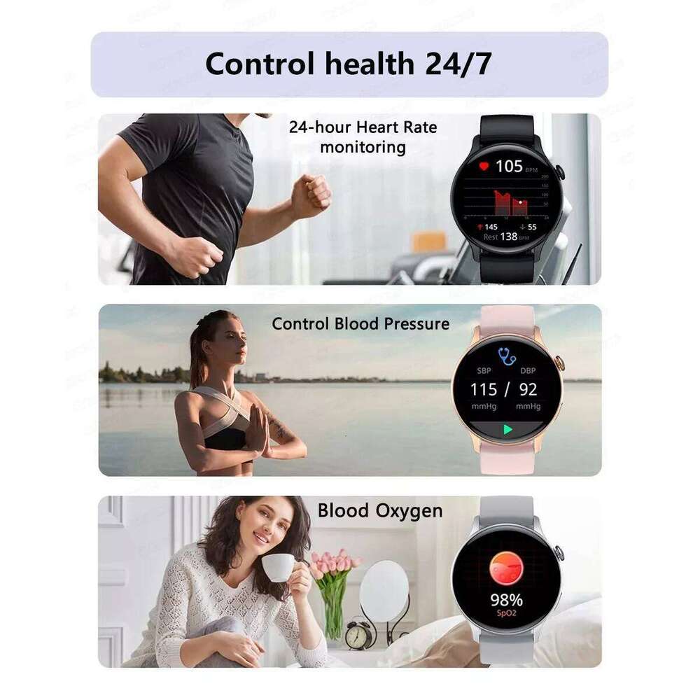 2024 New GPS Smart Watch Women True AMOLED 466*466 HD Screen Health Tracker Sports NFC Voice Bluetooth Call Smartwatches Ladies free shipping