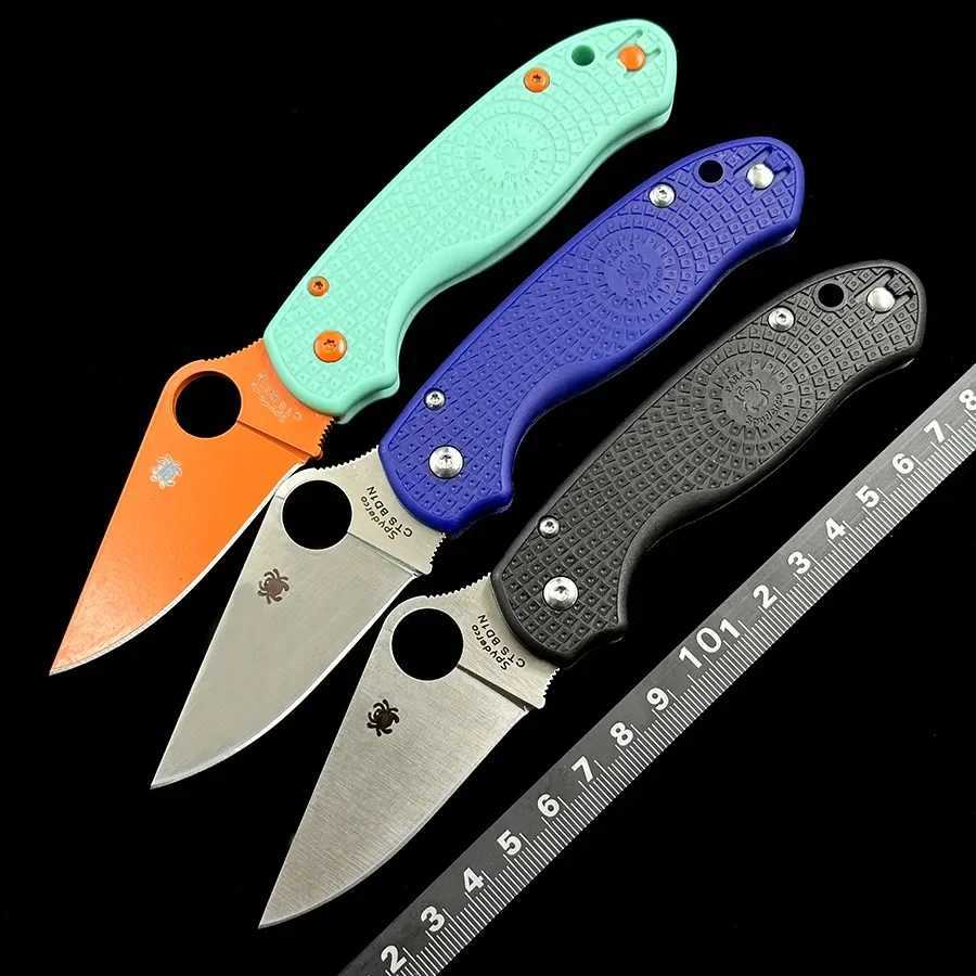 C223 Para 3 Lightweight Bearing Folding Knife 8Cr13Mov Blade Nylon Fiberglass Handle Outdoor Pocket EDC Tool for Camping Fishing S250718