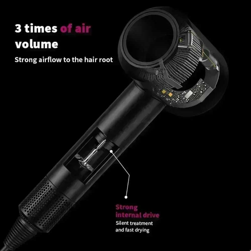 ionic hair dryer with hot and cold air functionality - lightweight 5 in 1 professional styling tool for easy blowouts W250718
