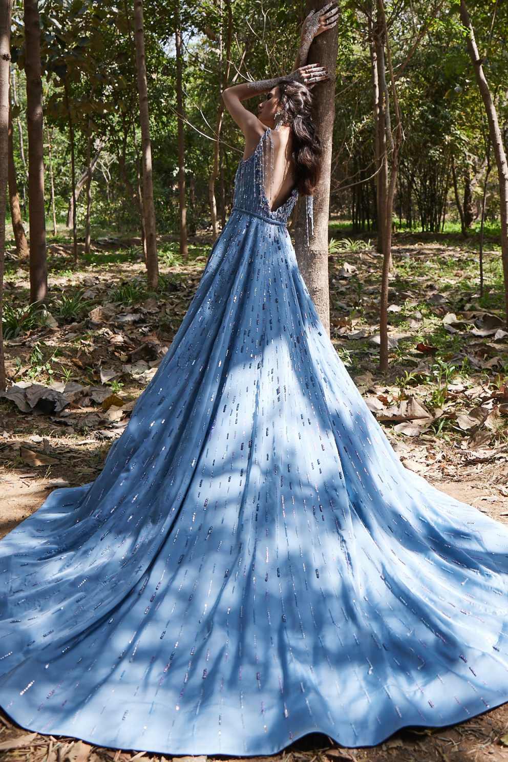 Sexy Backless Sequins Evening Dress Spaghetti Strap A-line Sleeveless Formal Party Dresses Graduation Prom