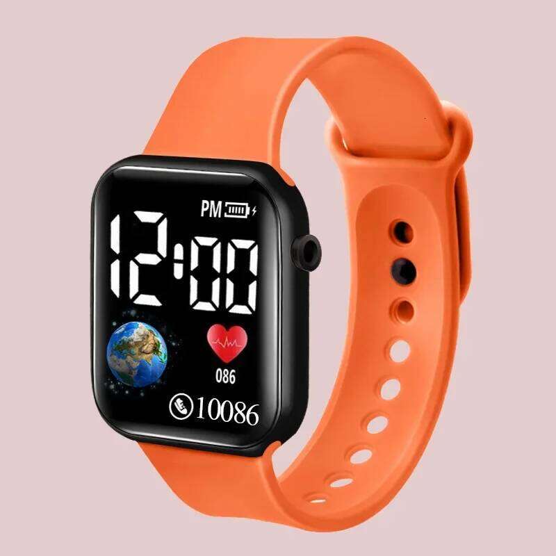 free shipping New Student Square Digital Wristwatches Couple LED Sports Fashion Children Led Electronic Watches free shipping