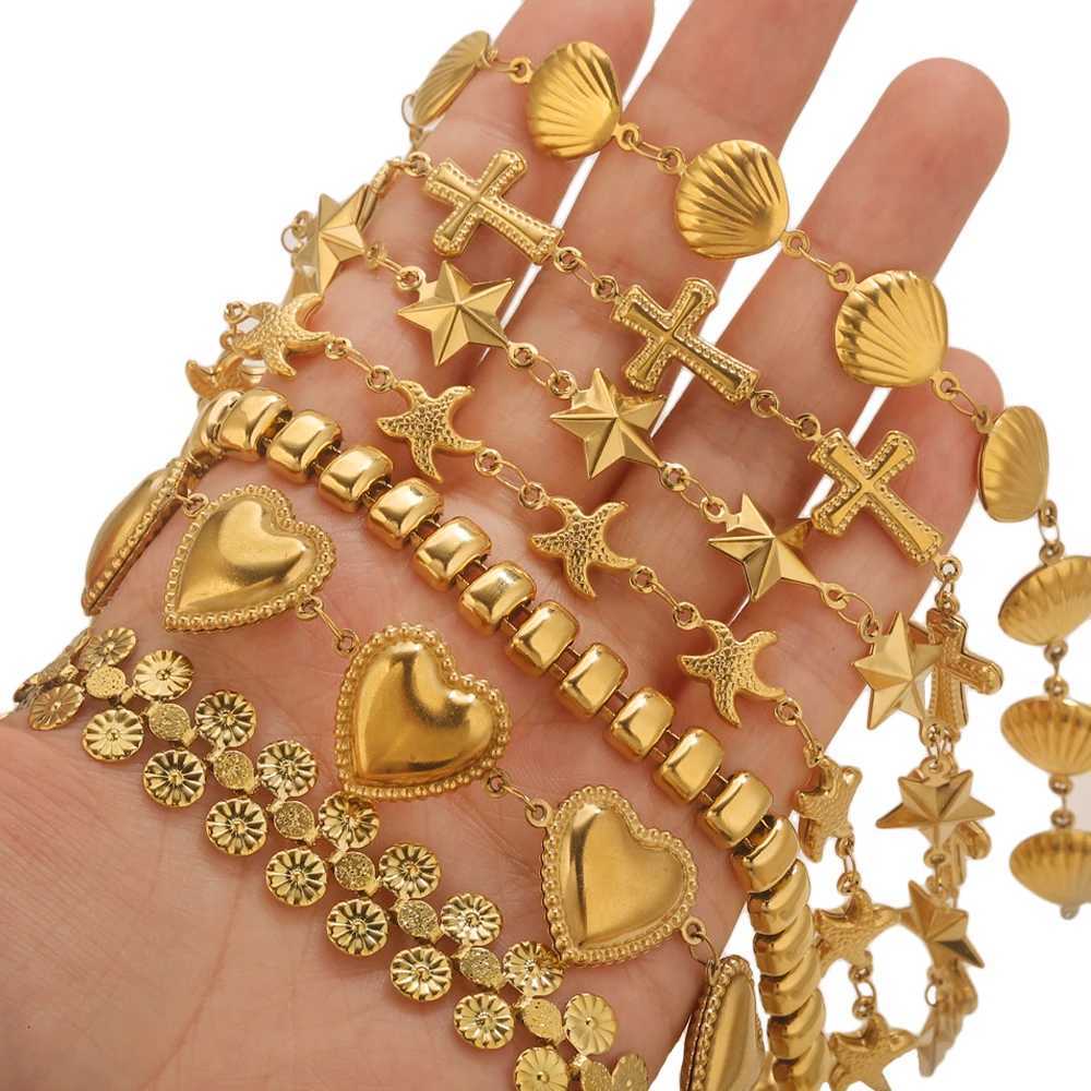 1M Stainless Steel Chains Ocean Starfish Shell Summer Chain for DIY Women Necklace Bracelet Hip Hop Punk Materials X250718