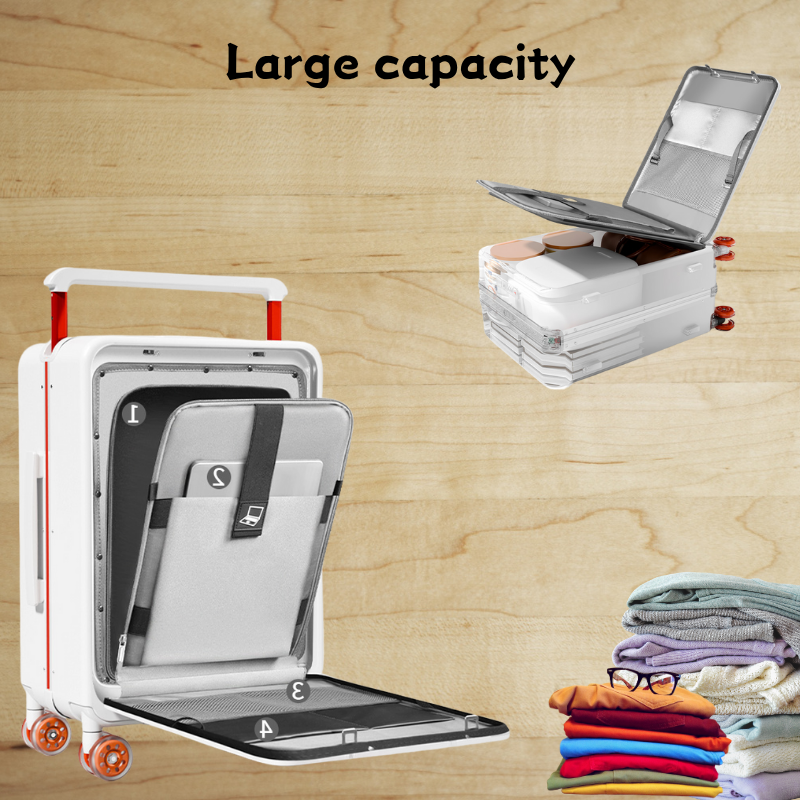 Durable Unisex Travel Luggage with Wide Pull Rod - Fashionable Student Suitcase