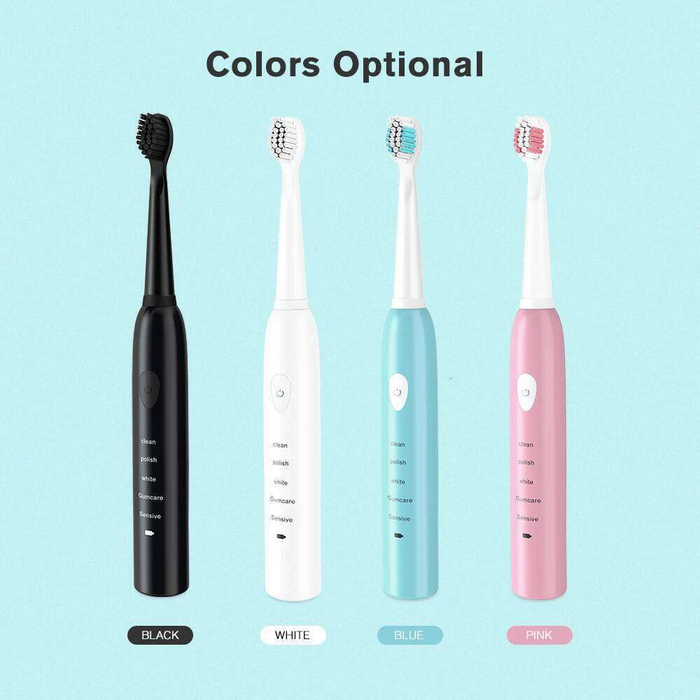 New 360 Degrees Intelligent Automatic Sonic Electric Toothbrush USB Rechargeable Ultrasonic U Shape 4 Modes Timer Blue Light X250718