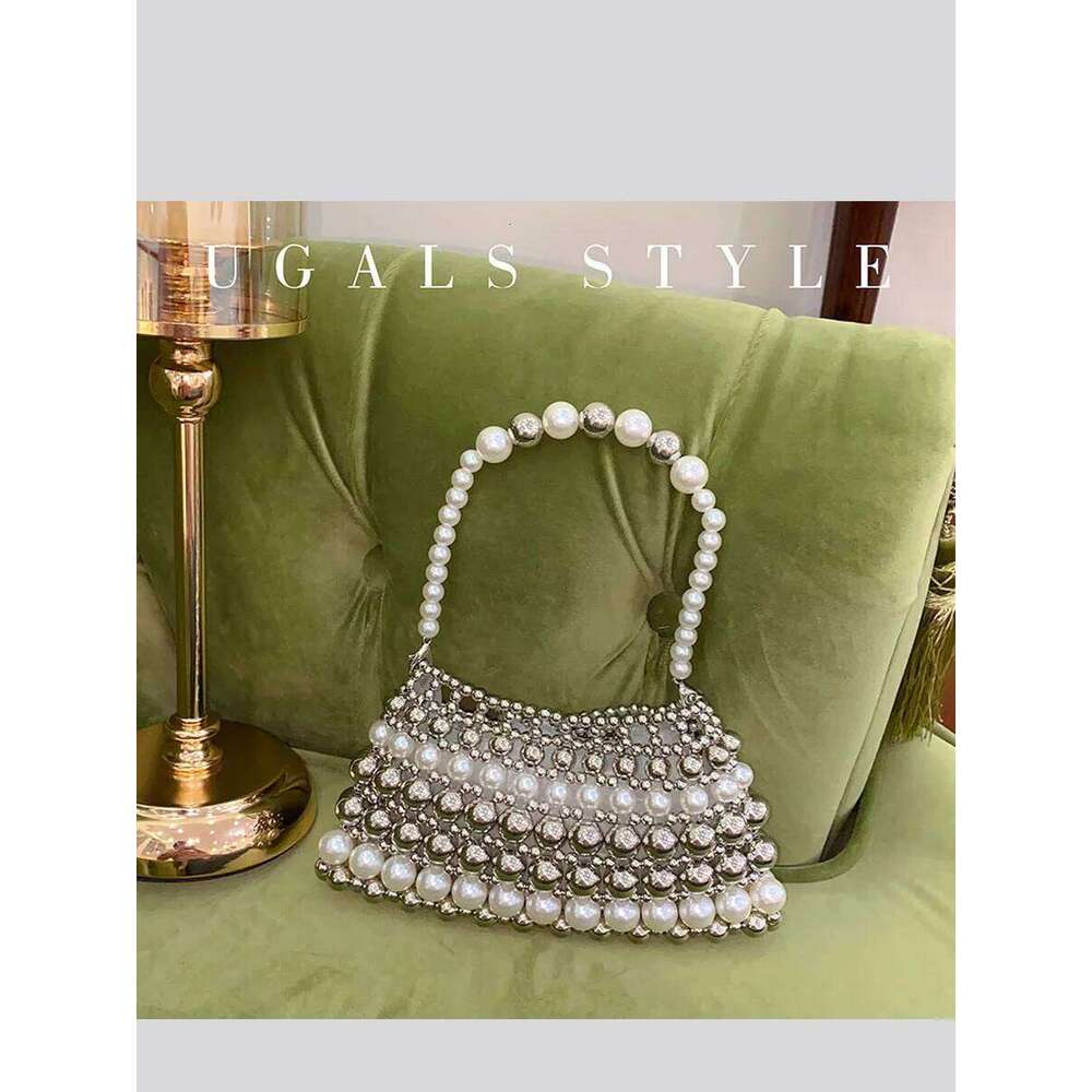 Designer Bags Women Handmade Bead Bag Pearl Bucket Bag Handbag Beaded Evening Clutch Bags Purse And Handbags High Quality Wedding Party Luxury Bag