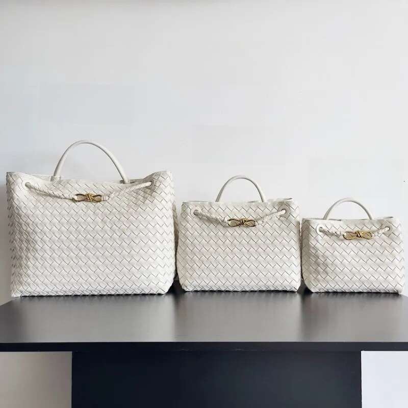 Andiamo handbag woven butterfly knot buckle wallet, high-end women's designer large shopping shoulder crossbody bag, interreciato beach bag