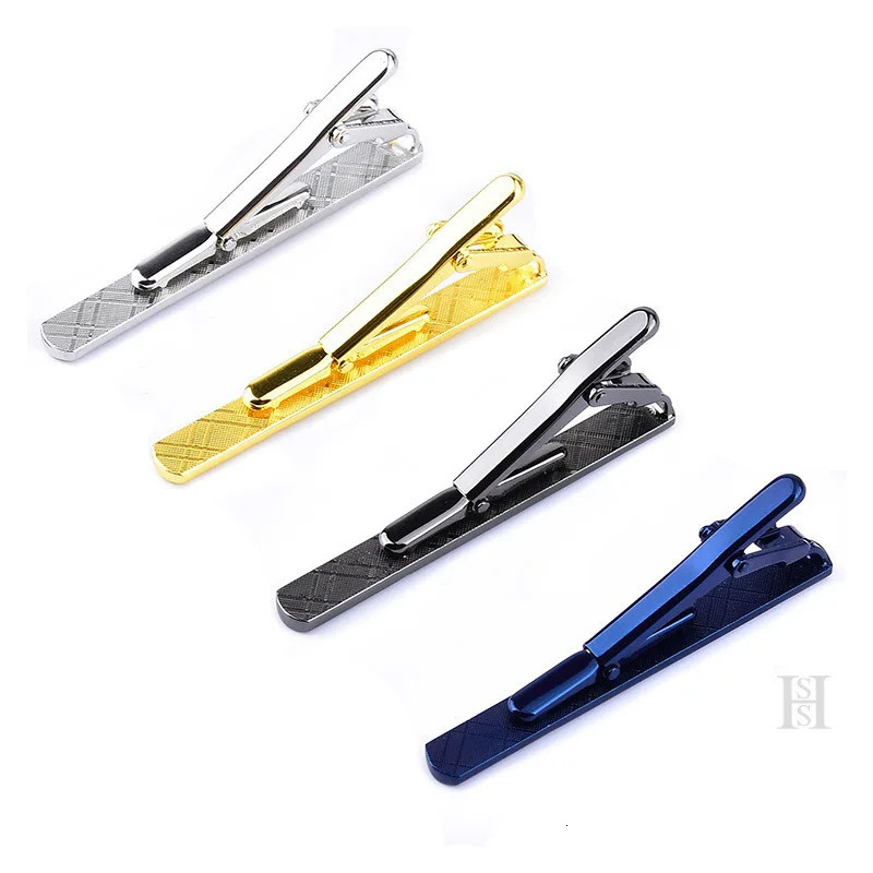 58x06cm Colourful Tie Clip for Men Metal Copper Simple Bar Clasp Practical Black Navy Blue Necktie 250715