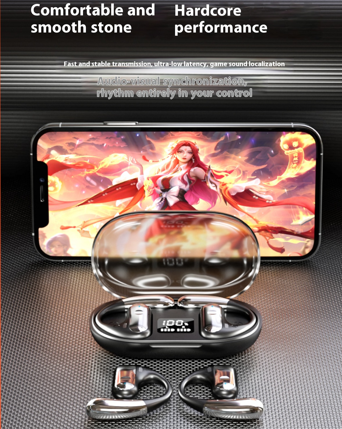 Non-in-ear private model Bluetooth headphones, wireless non-bone conduction ultra-long battery life, noise-canceling over-ear sports headphones