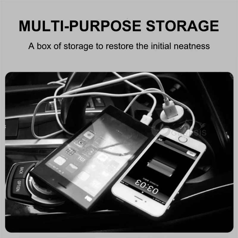 BLALION Car Center Armrest Organizer Leather Storage Box Tissue Box Multifunctional Water Cup Holder Auto Interior Accessories 250715