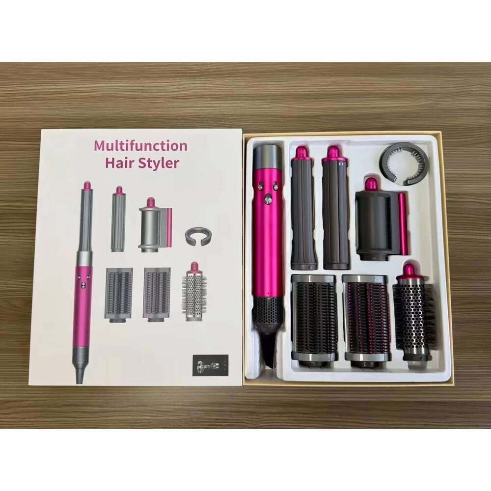 7-In-1 Multi-Function Curling Iron Straightener Hot Air Comb Styling Kit Salon-Like Results At Home Mini Hair Dryer