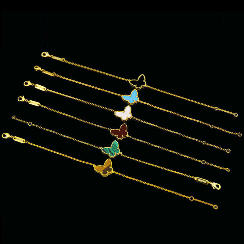 Fashion Simple INS Cool Style Butterfly Bracelet Japanese and Korean Gentle Fresh Design White Shell Hand Jewelry