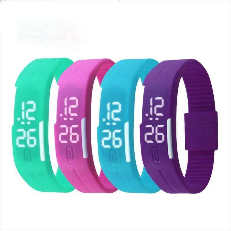 free shipping Sport Digital Children Watches Women Hot Silicone Strap LED Display Kids Watch Girls Boys Wristwatch Man Clock Reloj D