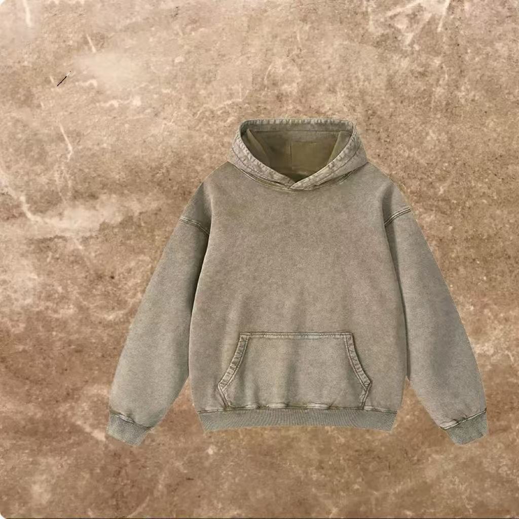 Gradient Color Hooded Sweater Stylish Loose Coat for Spring and Autumn Wear Versatile Top for Men and Women L251018W48J