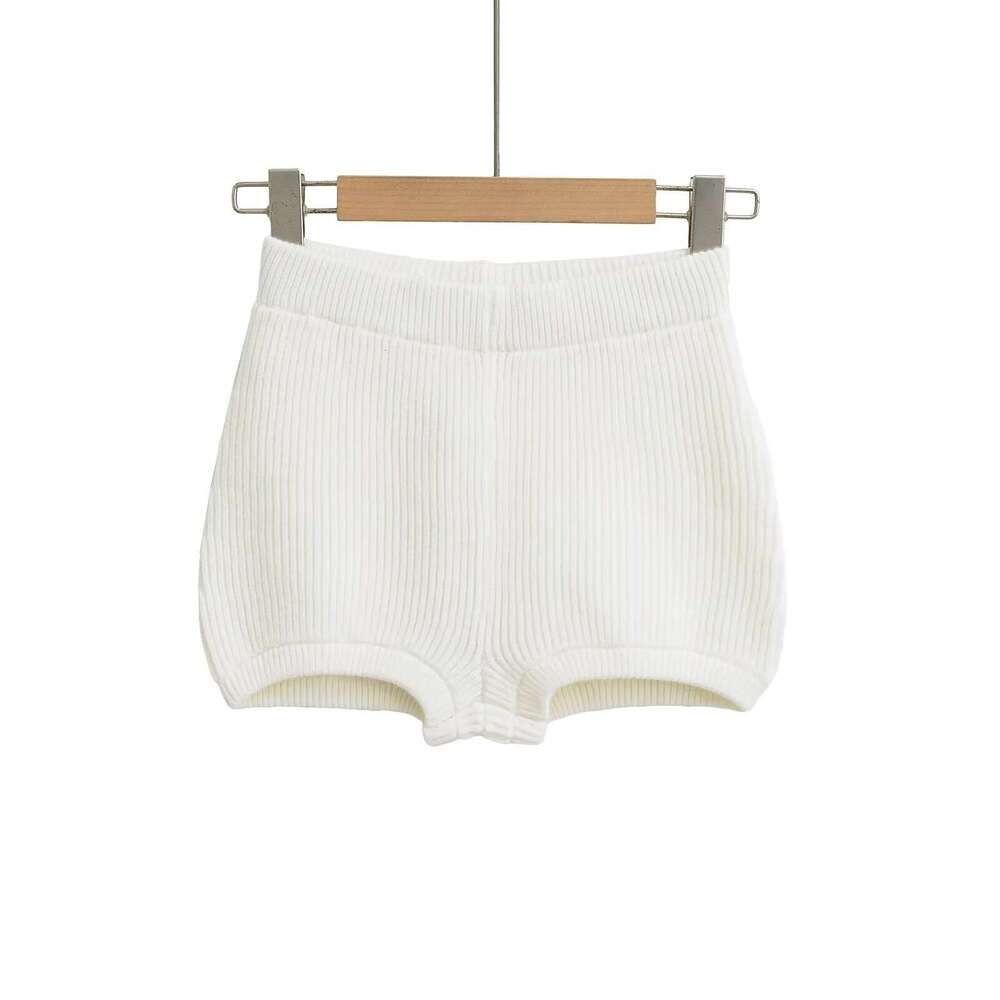 American Street Style Blogger High Waist Leg-Lengthening Solid Color Sexy Versatile Knitted Shorts Sweet Internet Celebrity Yoga Hot Pants B5 g5