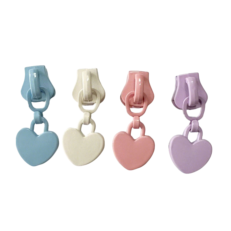 5 # Resin Zipper Head Manufacturer Direct Sales Resin Love Heart Luggage Handbag Leather Zipper Head