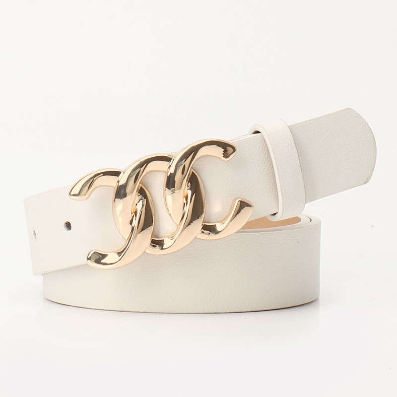 High-end Commuting Style Women's Versatile Coat Jeans Decorative Melard Alloy Plate Buckle Waist Belt for Women