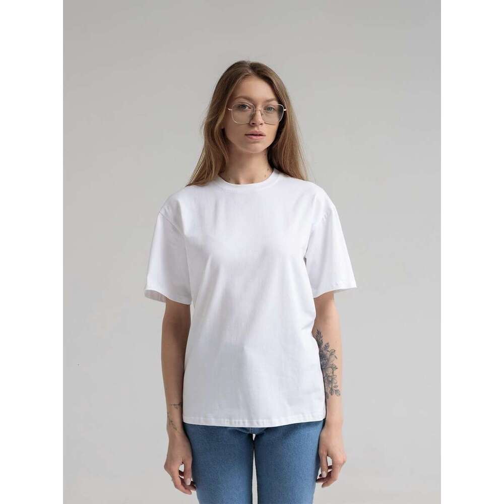 100% Crew Neck Solid Color Versatile T-Shirt For Women Spring Summer New Pure Cotton Short Sleeve Top B5