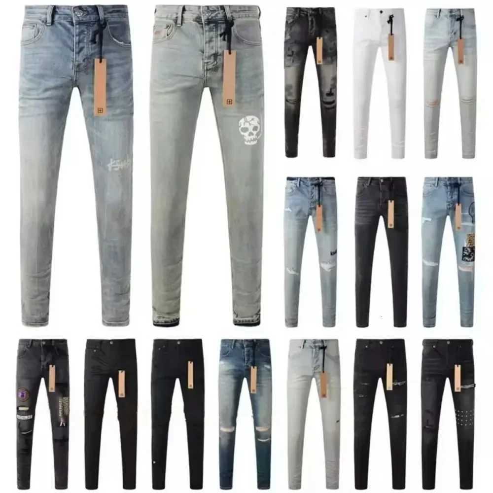 Cross Jeans Men Personality Trend Hip-hop Multi-style Low Rise Elastic Skinny Denim Pants American Style Ripped Trousers X2507181
