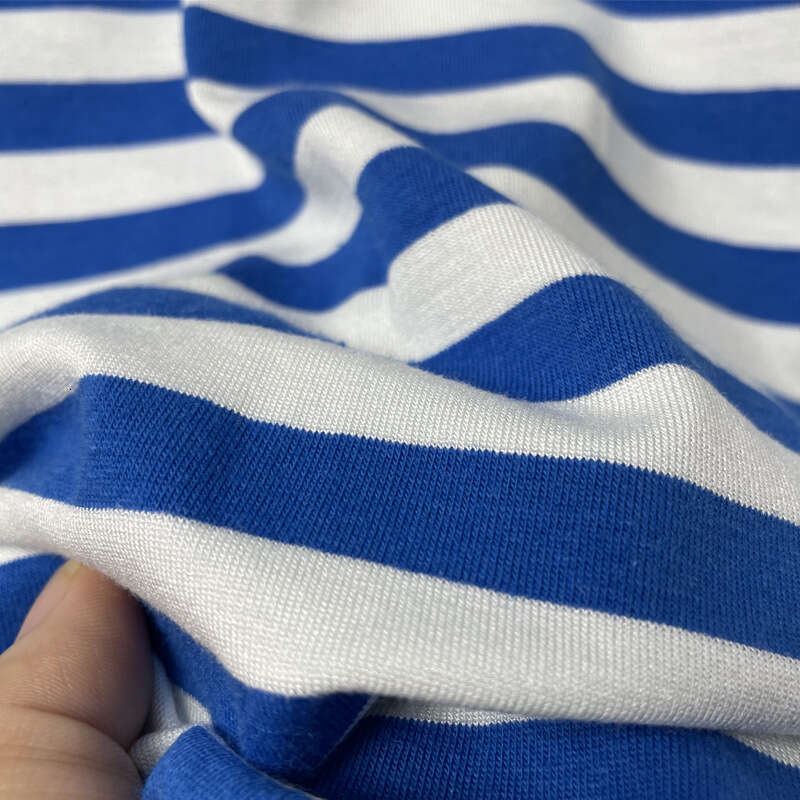 Spring Summer New Printed Striped Cotton Long Sleeve T-Shirt Women's Style Soft Loose Top Vogue B5