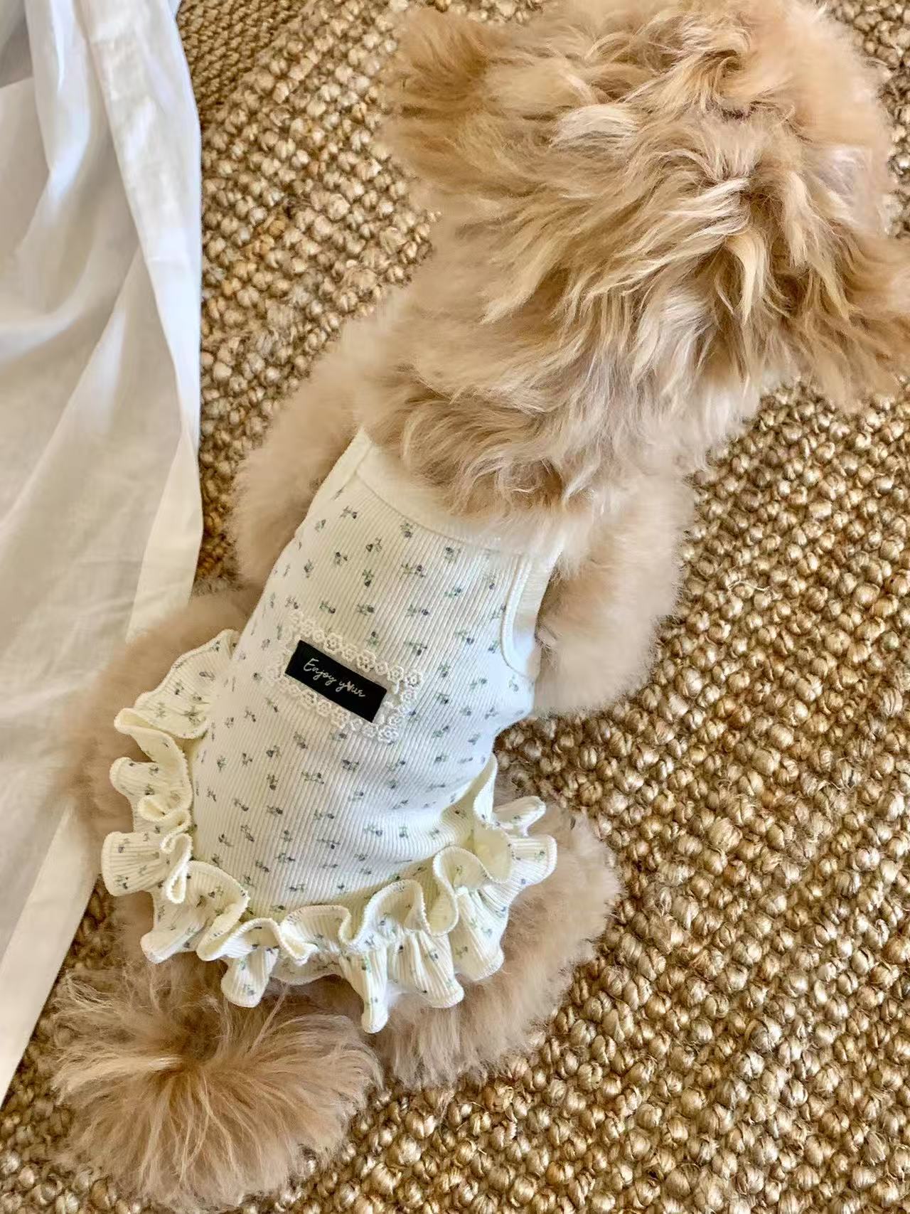 T745 Original Navy Collar Sleeveless T-Shirt Dog Small Dog Clothes Striped Bichon Schnauzer Vest