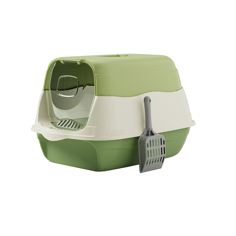 Cat litter box disinfection, odor prevention, fully enclosed cat toilet box splash prevention, preferred large three-layer fully enclosed design