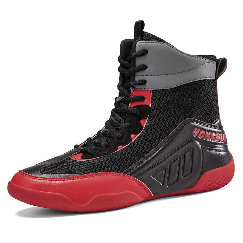 Boxing shoes Sanda shoes comprehensive training shoes high-top squat training shoes non-slip breathable and shock-absorbing