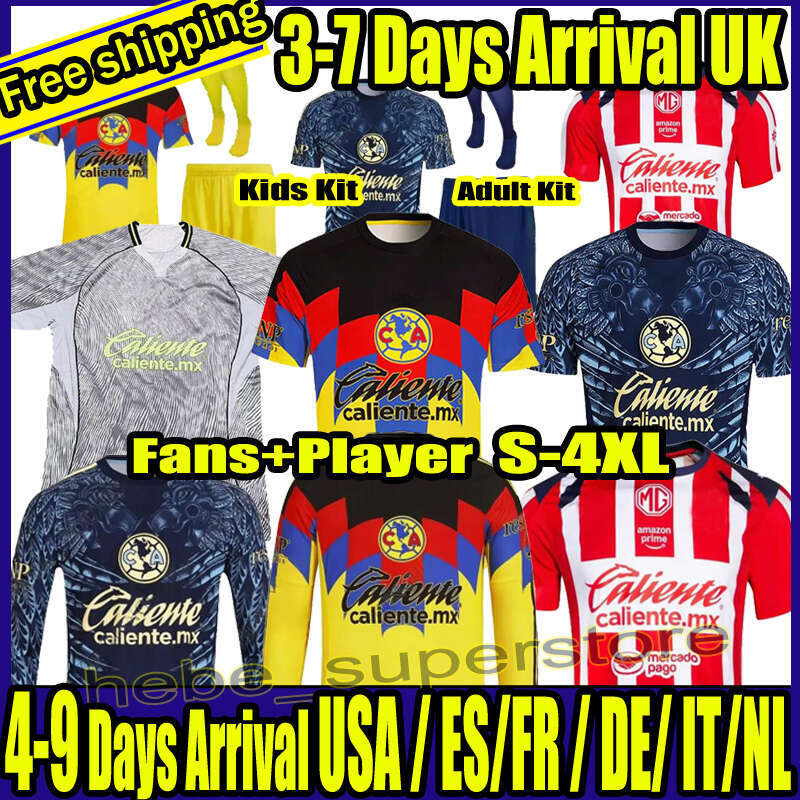 S-4XL 25 26 ClUb AmEriCa Soccer Jerseys CA Liga MX 2025 2026 K.ALVAREZ LOZANO HENRY Long sleeves Player Version Football Shirts goalkeeper L.MALAGON Men kids kits set