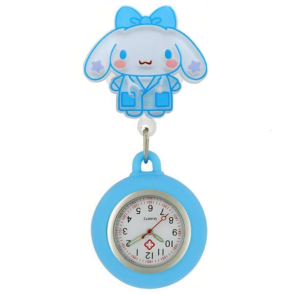 free shipping MINISO Nurse Doctor Hospital Medical Workers Lovely Cat Dog Health Care Hang Clip Badge Reel Pocket Watches Retractabl
